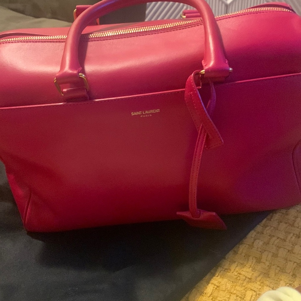 Saint Laurent like New Speedy Bag , Size 30, Color is Fuchsia